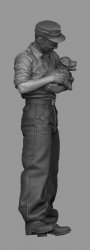 Panzer Art FI35-120 StuG driver with puppy 1/35