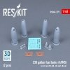 RESKIT RSU48-0279 230 GALLON FUEL TANKS (AFMS) FOR AH-64, MH-60L, UH-60A, HH-60 (2 PCS) (3D PRINTED) 1/48