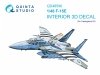 Quinta Studio QD48596 F-15E 3D-Printed & coloured Interior on decal paper (Hasegawa) 1/48