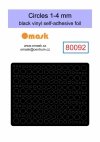 Omask X8001 Universal set 1 - black vinyl foil (80092, 80093, 80094, 80095, 80096)