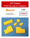 Omask 74840 J35 Draken wheel bay plugs (for Hasegawa) 1/48