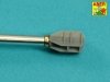 Aber 35L-120 105mm D1504 L/44 barrel with muzzle brake for Israeli Sherman M51 1/35
