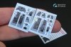 Quinta Studio QD48168 F-16B 3D-Printed & coloured Interior on decal paper (for Kinetic kit) 1/48