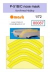 Omask 80087 P-51 B/C nose mask (for Arma Hobby) 1/72