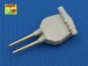 Aber 1:700L-09 Set of 8 pcs 381mm short barrels for turrets with antiblast covers ships Hood 1/700