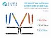 Quinta Studio QR+24004 Sabelt 2inch seat belt harness, blue (With metal buckles) (all kits) 1/24