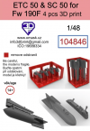 Omask 104846 ETC50 + SC50 for Fw190F (4 pcs) 1/48