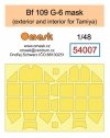 Omask 54007 Bf 109 G-6 mask (exterior and interior for Tamiya) 1/48