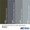 AK Interactive RCS070 BELGIAN AIR FORCE COLORS 1990S-2000S SET 4x10ml