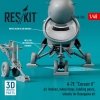 RESKIT RSU48-0316 A-7E CORSAIR II AIR INTAKES, WHEEL BAYS, LANDING GEARS, WHEELS FOR HASEGAWA KIT (3D PRINTED) 1/48