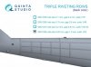 Quinta Studio QRV-038 Triple riveting rows (rivet size 0.25 mm, gap 1.0 mm, suits 1/24 scale), Black color, total length 3.2 m/10.5 ft