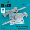 RESKIT RS72-0424 AGM-88 HARM MISSILES WITH LAU-118 & ADAPTER FOR SU-27 (2 PCS) 1/72