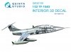 Quinta Studio QD32130 TF-104G 3D-Printed & coloured Interior on decal paper (Italeri) 1/32