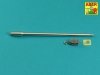 Aber 35L-120 105mm D1504 L/44 barrel with muzzle brake for Israeli Sherman M51 1/35