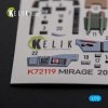 KELIK K72119 Mirage 2000C interior 3D decals forModelSvit kit 1/72