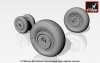 Armory Models AW72037 Mikoyan MiG-29A/B/UB Fulcrum weighted wheels, early 1/72