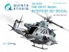 Quinta Studio QD48091 UH-1Y Venom 3D-Printed & coloured Interior on decal paper (for Kitty Hawk kit) 1/48