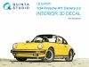 Quinta Studio QD24005 Porsche 911 Carrera 3.2 3D-Printed & coloured Interior on decal paper (Revell) 1/24