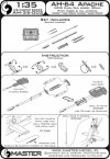 Master AM-35-002 AH-64 Apache - M230 Chain Gun barrel (30mm), Pitot Tubes and tail antenna (resin, PE and turned parts) 1:35