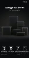 DSPIAE BOX-2 Black Plastic Accessory Storage Box 208/103/26 mm / Pojemnik na akcesoria