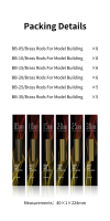 DSPIAE BB-2.5 Brass Rods For Model Building 2.5mm (5 PCS) / pręty miedziane