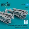 RESKIT RS72-0519 LAU-88 with (2 pcs) AGM-65 Maverick missiles (6 pcs) (3D Printed) 1/72