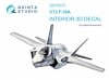 Quinta Studio QD72073 F-35A 3D-Printed & coloured Interior on decal paper (Italeri/Zvezda) 1/72