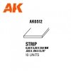 AK Interactive AK6512 STRIPS 0.50 X 5.00 X 350MM – STYRENE STRIP – (10 UNITS)