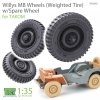 T-Rex Studio TR35055 Willys MB Wheels (Weighted Tire) w/Spare Wheel 1/35