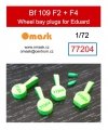 Omask 77204 Bf 109 F2 + F4 wheel bay plugs (for Eduard) 1/72