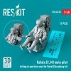 RESKIT RSF48-0058 Rafale (C, M) female pilot sitting in ejection seat for Revell/Academy kit (1 pcs) (3D Printed) 1/48