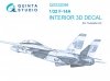 Quinta Studio QDS32098 F-14A 3D-Printed & coloured Interior on decal paper ( Trumpeter ) (Small version) 1/32