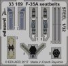 Eduard 33169 F-35A seatbelts STEEL ITALERI 1/32