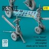 RESKIT RSU32-0088 F-14A TOMCAT LANDING GEARS WITH WEIGHTED WHEELS SET FOR TAMIYA KIT (3D PRINTED) 1/32