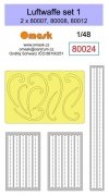 Omask 80024 Luftwaffe Set 1 (2 x 80007, 80008, 80012) 1/48
