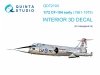Quinta Studio QD72103 CF-104 early 3D-Printed & coloured Interior on decal paper (Hasegawa) 1/72