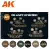 AK Interactive AK11774 WWII JAPANESE ARMY AFV COLORS 6x17 ml