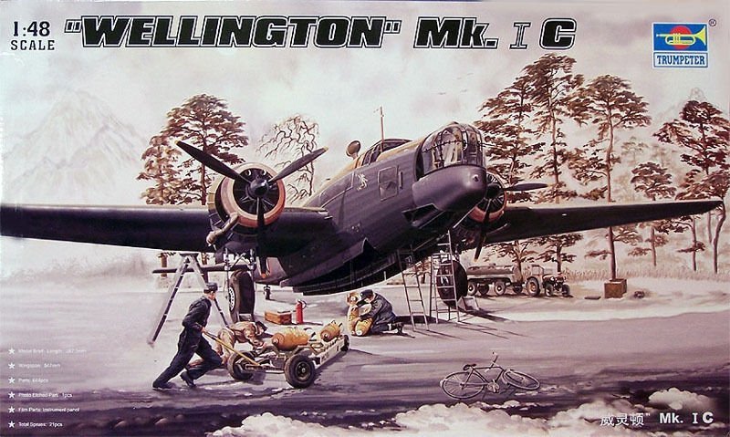 TRUMPETER ウェリントン 02808 WELLINGTON Trumpeter model plane kit 02808 1/48 WELLINGTON MK.1C