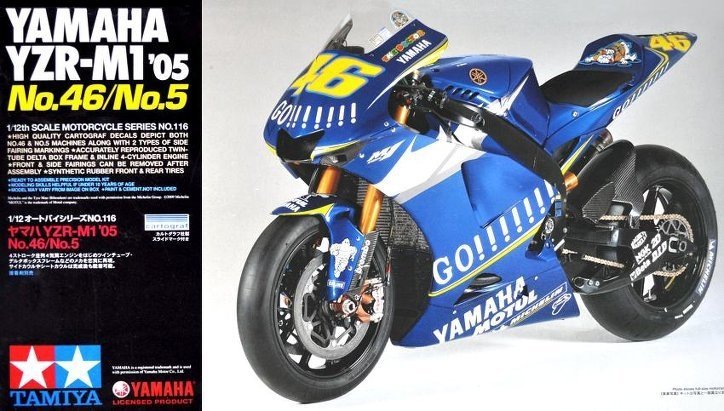 Tamiya 14116 Yamaha YZR-M1 05 No.46 No.5 (1:12) - 1:12 - Motocycles 