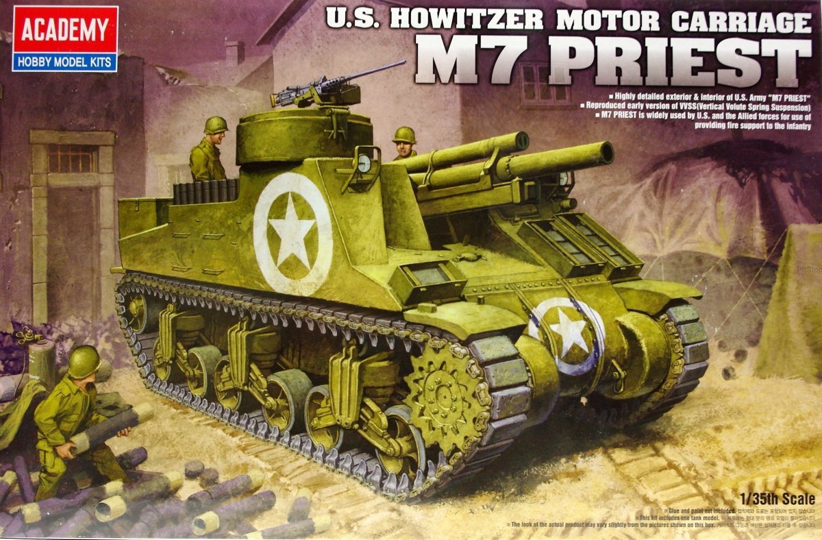 Academy 13210 Kit à Monter ACADEMY US HOWITZER Motor Carriage M7 Priest