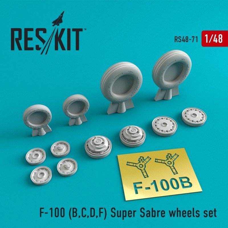 Roues En Résine Reskit 1/48 Pour Grumman A-6 Intruder / EA-6 Prowler – Kit à Monter