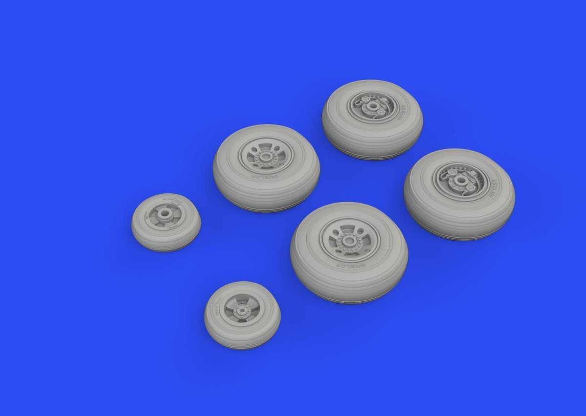 Brassin 1/72 Scale Resin Shackleton MR.3 wheels (Revell) - 672230 Brassin 1/72 Scale Resin Shackleton MR.3 wheels (Revell) - 672230