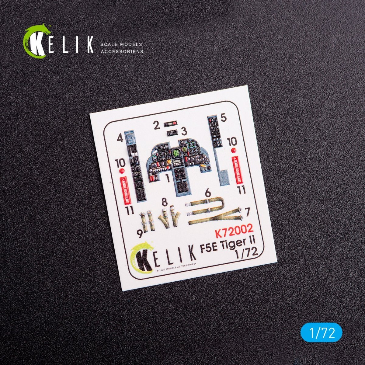 KELIK K72002 F5E TIGER II EARLY SERIES INTERIOR 3D DECALS FOR DREAM MODEL KIT 1 72 1 72