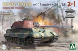 Takom 2178 Sd.Kfz.182 King Tiger Porsche Turret With 105mm KwK 46L/68 - 2 In 1 1/35 