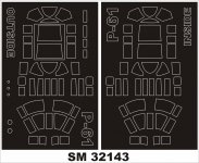 Montex SM32143 P-61 BLACK WIDOW HOBBY BOSS