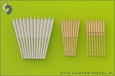 Master SM-200-007 German battleship Bismarck - secondary and heavy AA armament barrels - 15cm (12 pcs), 10,5 cm (16 pcs)