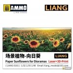 Liang 0101 Paper Sunflowers for Dioramas (laser+ 3D print parts)