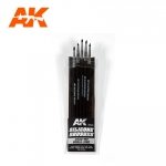 AK Interactive AK9087 SILICONE BRUSHES HARD TIP SMALL 5 pcs