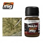 AMMO of Mig Jimenez 1000 BROWN WASH FOR GERMAN DARK YELLOW 35ml