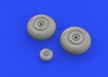 Eduard 648543 He 111 wheels late 1/48 ICM